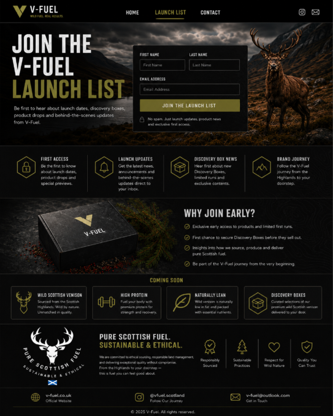 V-Fuel Discovery Box — premium wild Scottish venison selection